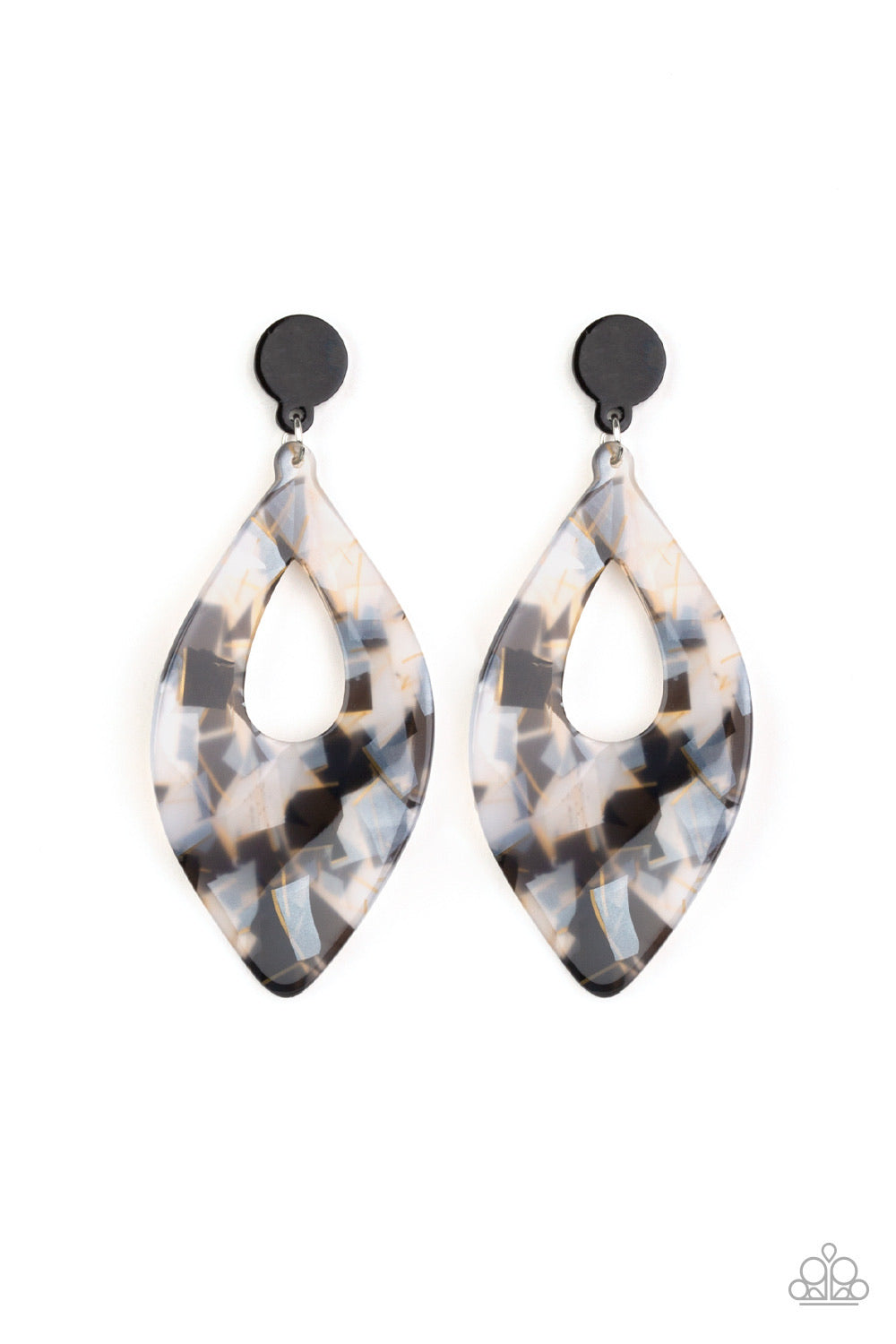 Paparazzi Earrings - Metro Retrospect - Black