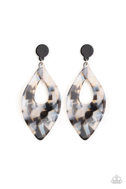 Paparazzi Earrings - Metro Retrospect - Black