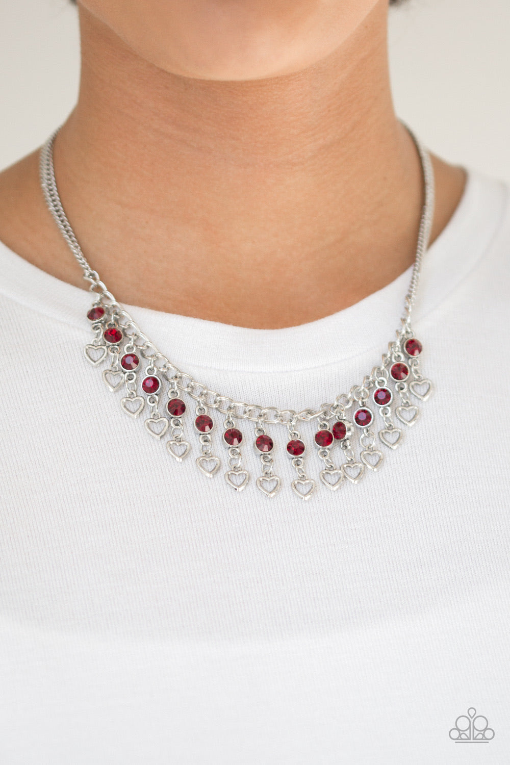 Paparazzi Necklace - Valentines Day Drama - Red