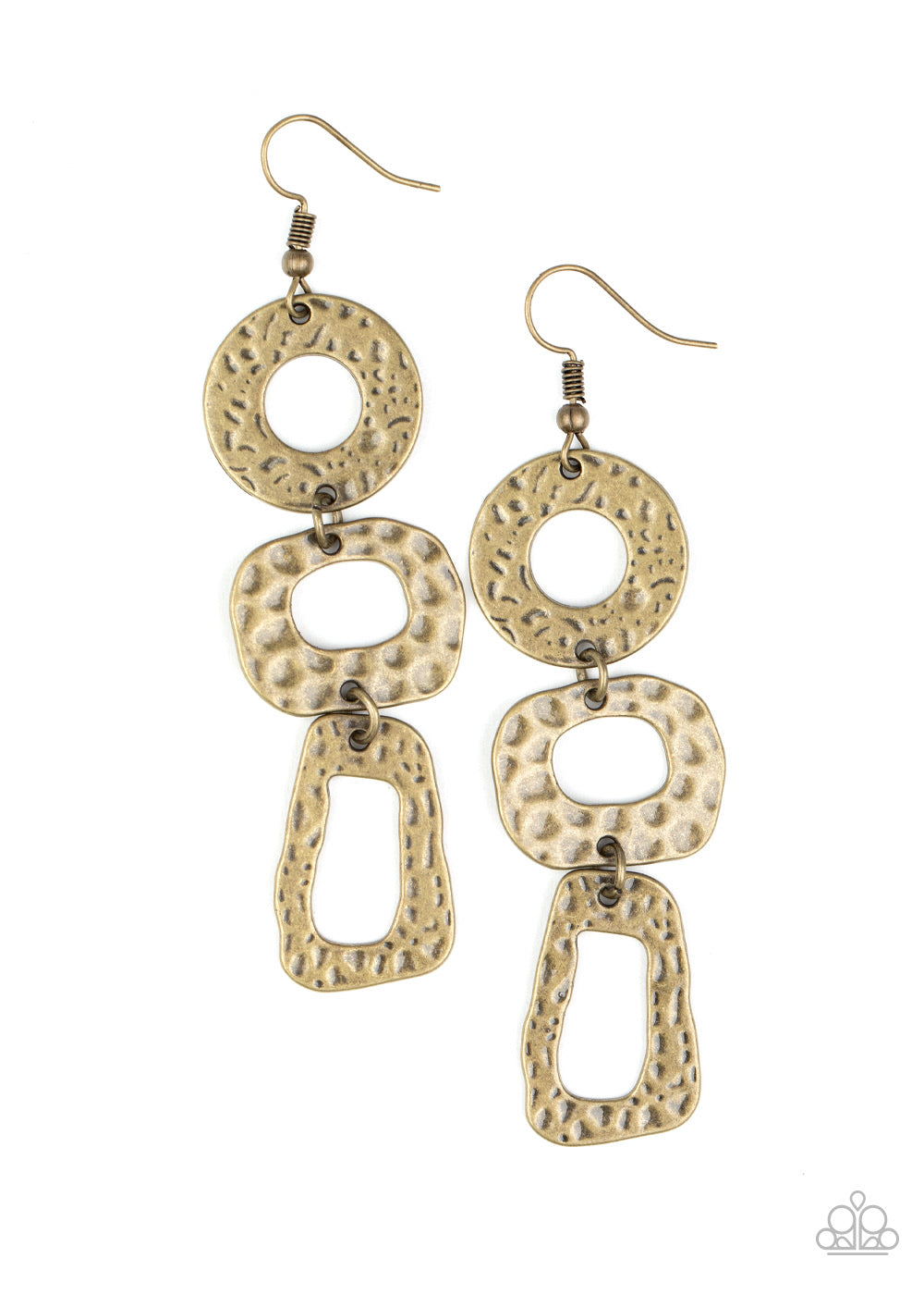 Paparazzi Earrings - Prehistoric Prowl - Brass