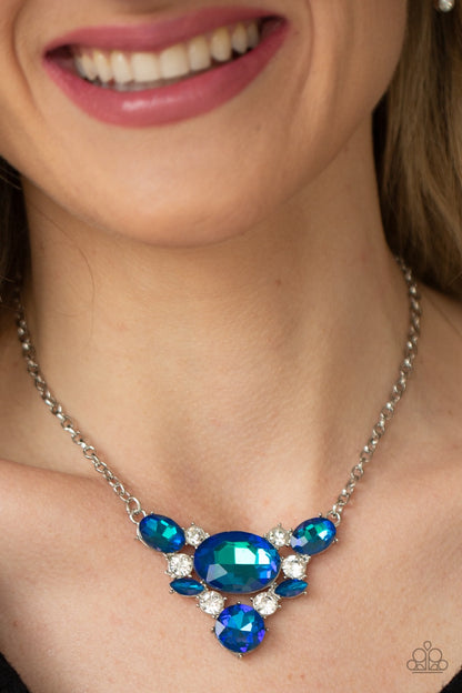 Paparazzi Necklace - Cosmic Coronation - Blue