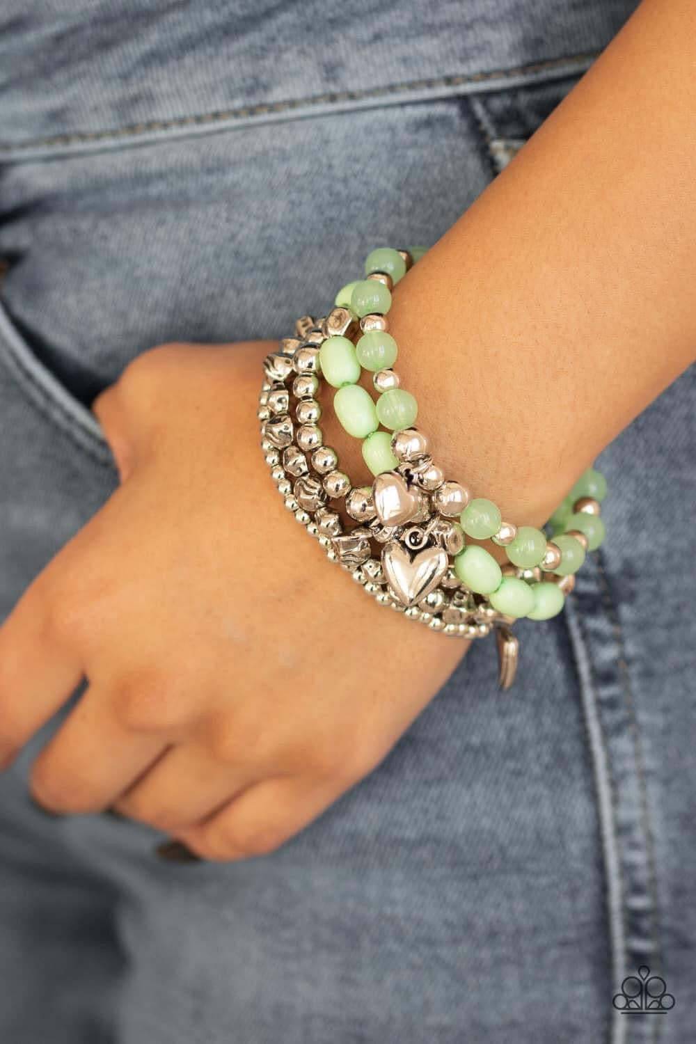 Paparazzi Bracelet - No CHARM Done - Green