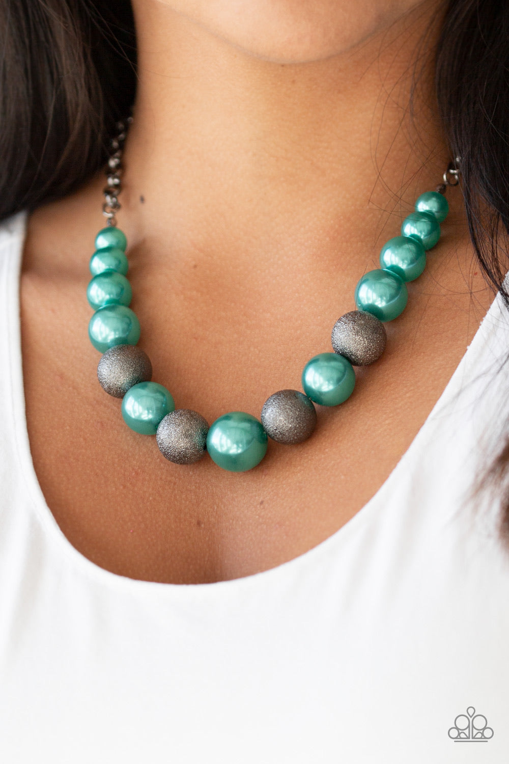 Paparazzi Necklace - Color Me CEO - Green