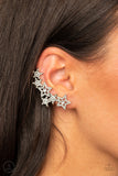 Paparazzi Earrings - Star-Spangled Shimmer - White
