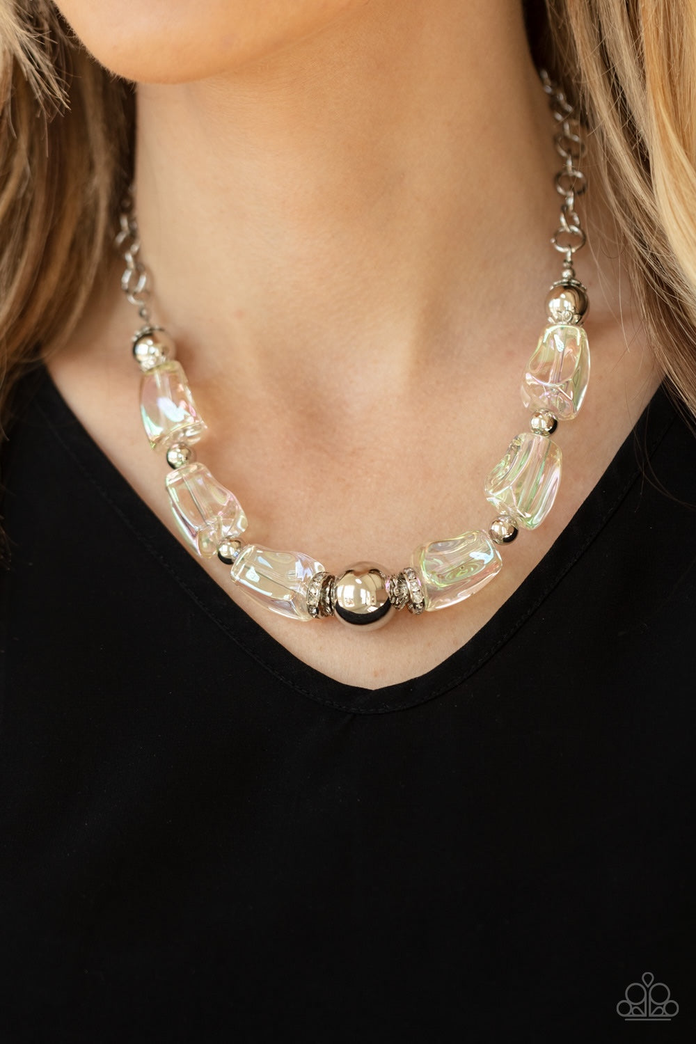 Paparazzi Necklace -Iridescently Ice Queen - Multi