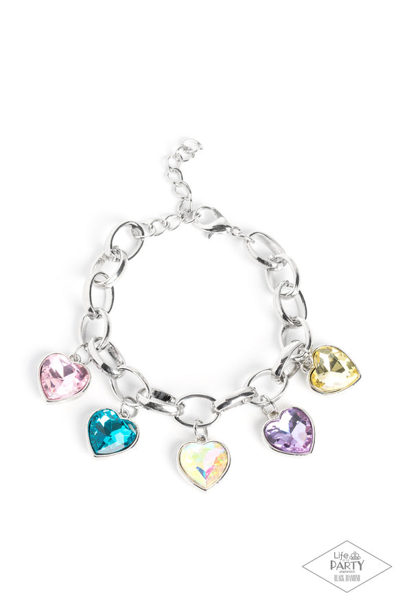 Paparazzi Bracelet - Candy Heart Charmer - Multi - Black Diamond