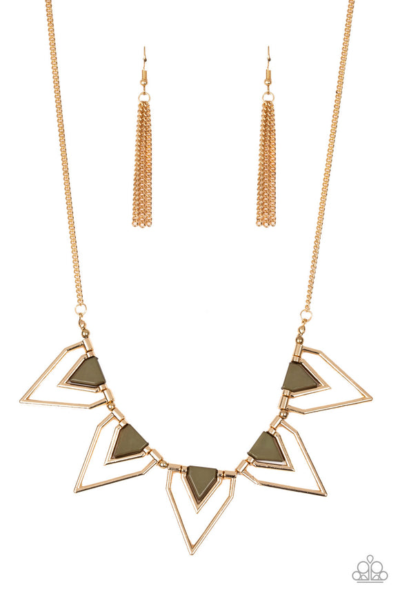 Paparazzi Necklace- The Pack Leader - Green