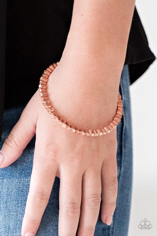 Paparazzi Bracelet - Seven Figure Fabulous - Copper