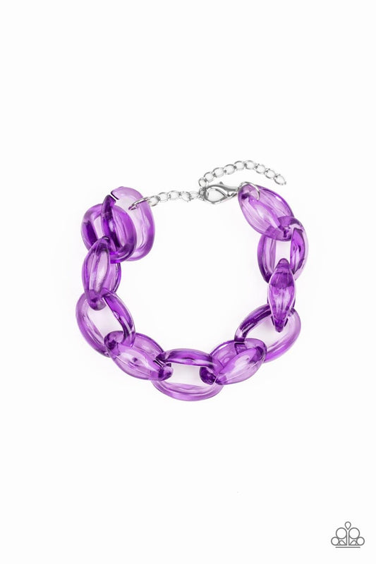 Paparazzi Bracelet - Ice Ice Baby - Purple