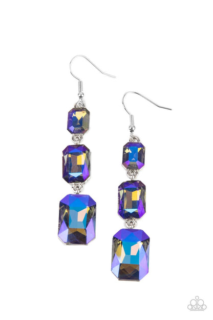 Paparazzi Earrings - Cosmic Red Carpet - Blue