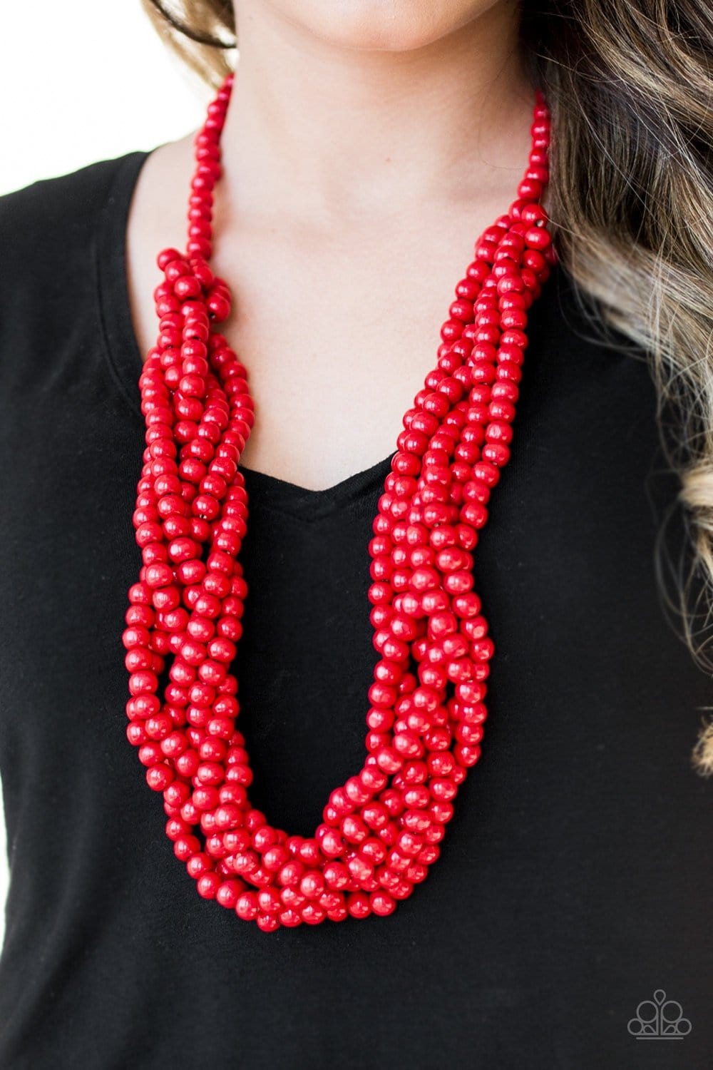 Paparazzi Necklace - Tahiti Tropic - Red