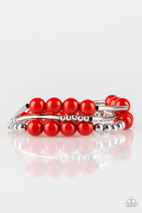 Paparazzi Bracelet  - New Adventures - Red