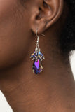 Paparazzi Earrings - Well Versed in Sparkle - Purple