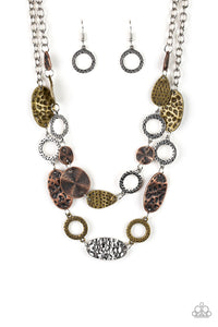 Paparazzi Necklace - Trippin On Texture - Multi