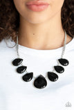 Paparazzi Necklace - Drop Zone - Black