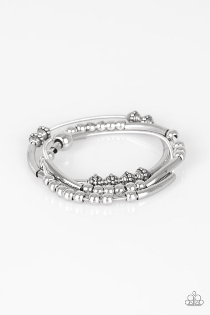 Paparazzi Bracelet - Industrial Instincts - Silver