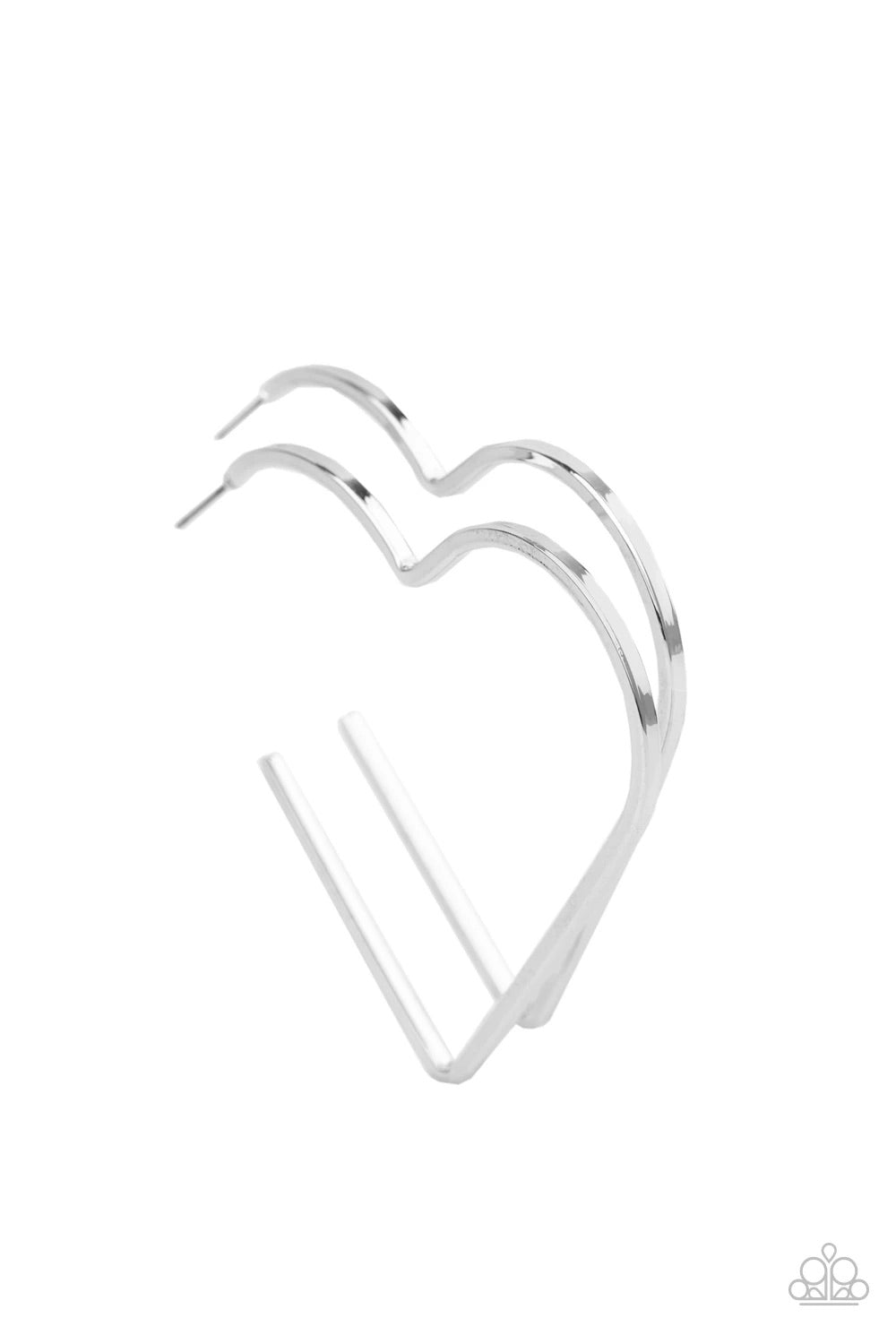 Paparazzi Earrings - I HEART a Rumor - Silver