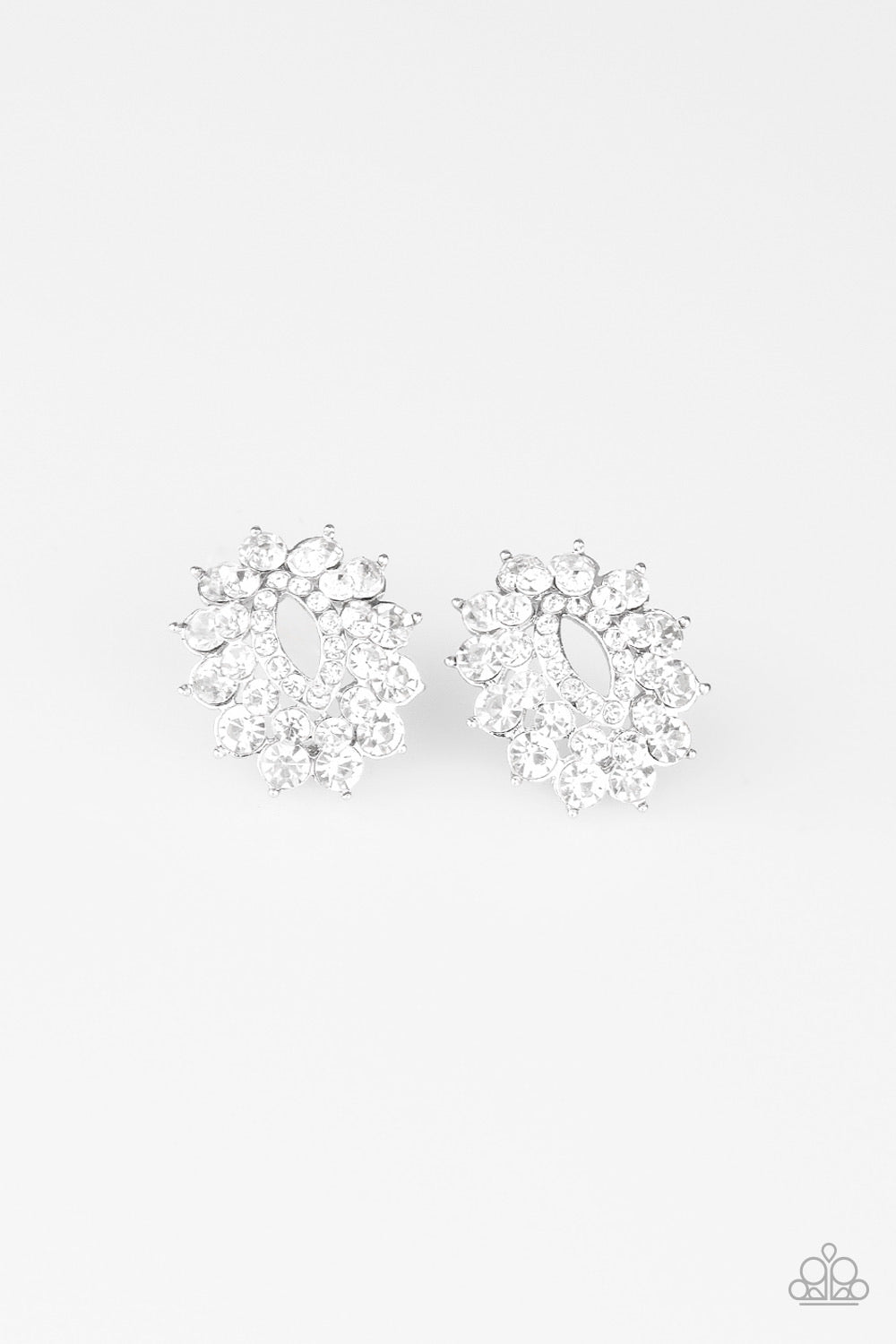 Paparazzi Earrings - Brighten The Moment - White