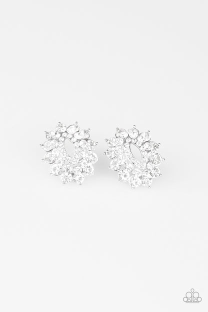 Paparazzi Earrings - Brighten The Moment - White