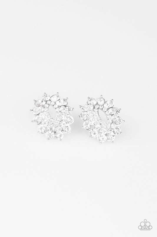 Paparazzi Earrings - Brighten The Moment - White