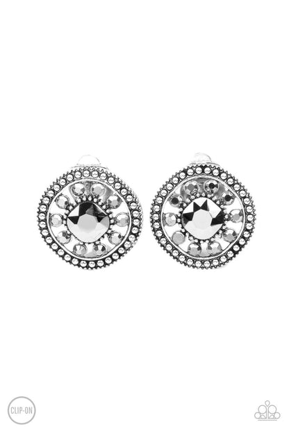 Paparazzi Earrings - Dazzling Definition - Silver