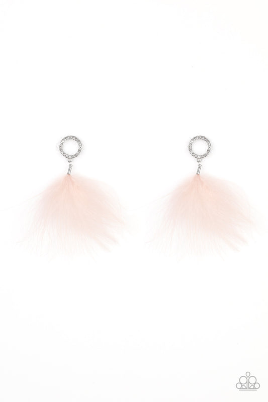 Paparazzi Earrings - BOA Down - Pink