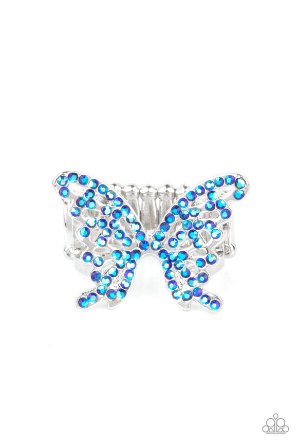 Paparazzi Ring - Butterfly Orchard - Blue