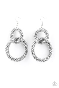 Paparazzi Earrings - Luck BEAD a Lady - Silver