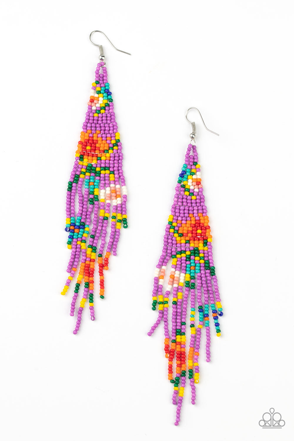 Paparazzi Earrings - Beaded Gardens - Purple