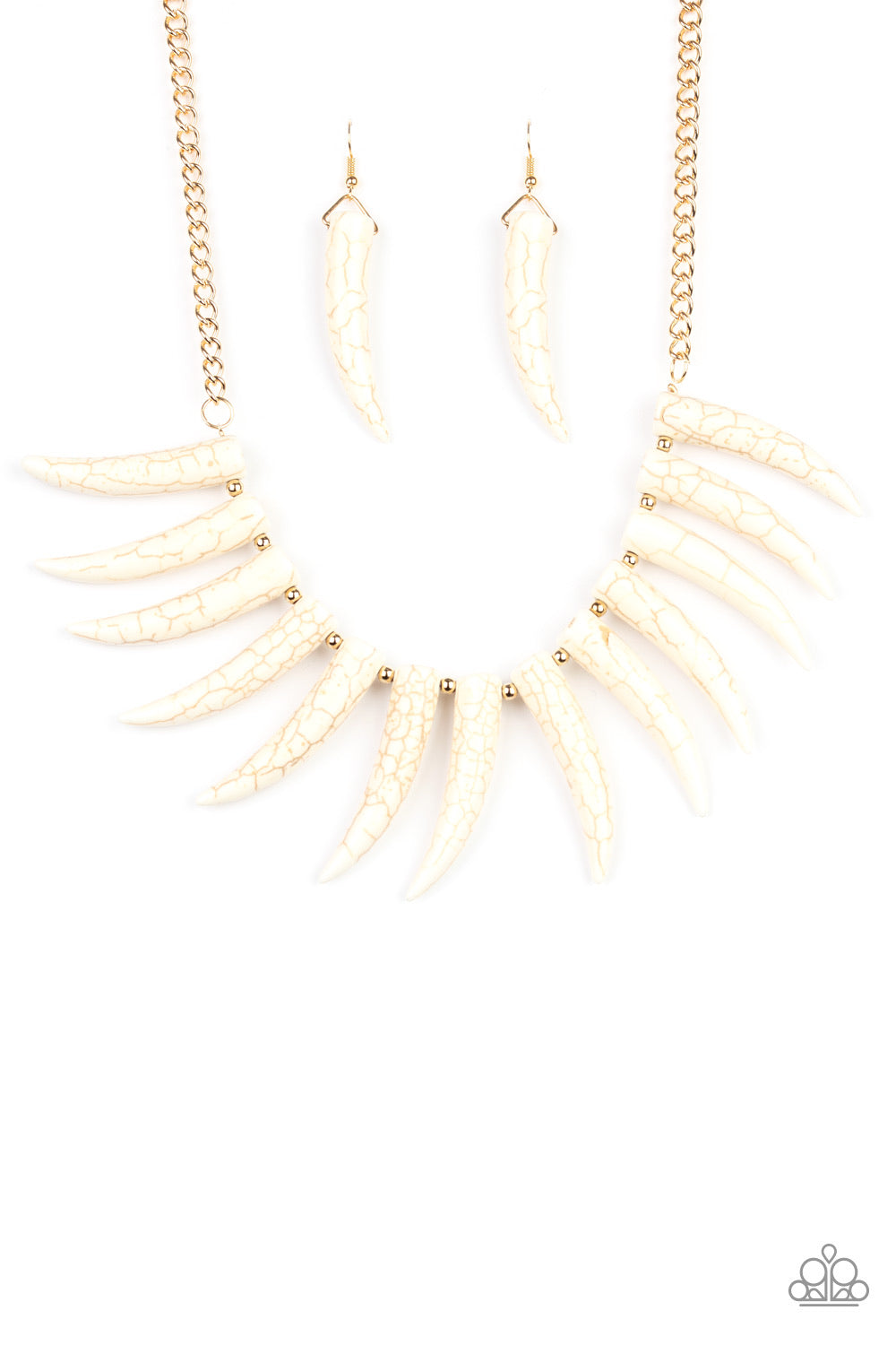 Paparazzi Necklace - Tusk Tundra - White