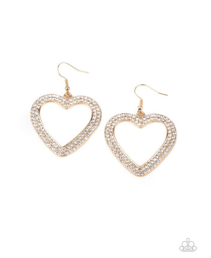 Paparazzi Earrings - GLISTEN To Your Heart - Gold