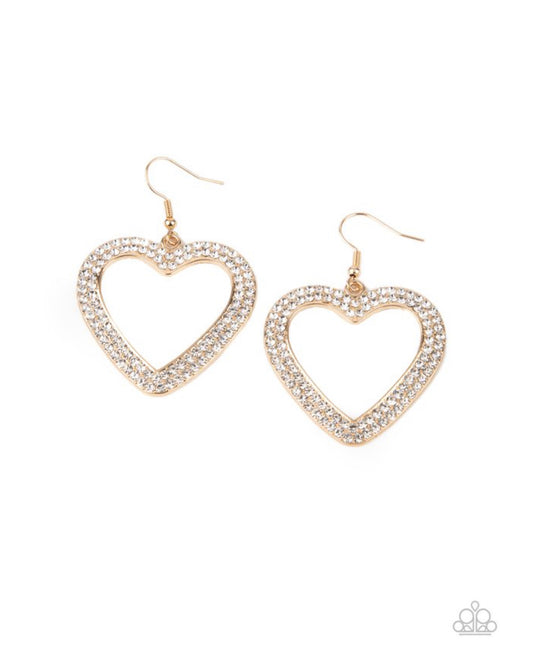 Paparazzi Earrings - GLISTEN To Your Heart - Gold