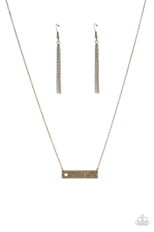 Paparazzi Necklace - Spread Love - Brass