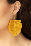 Paparazzi Earrings - Knotted Native - Yellow