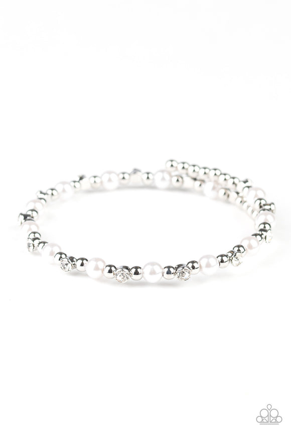 Paparazzi Bracelet - Decadently Dainty - White