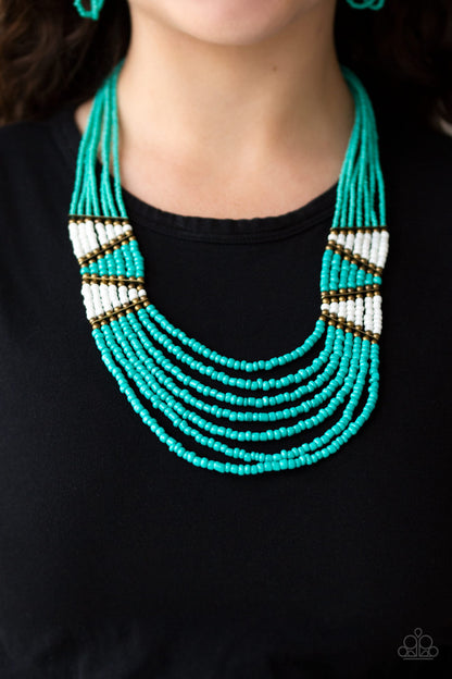 Paparazzi Necklace - Kickin It Outback - Blue