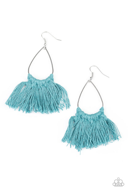 Paparazzi Earrings - Tassel Treat - Blue