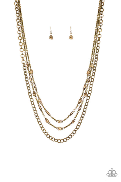 Paparazzi Necklace - Metro Mixer - Brass