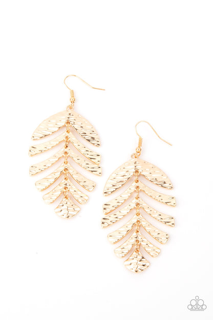 Paparazzi Earrings - Palm Lagoon - Gold