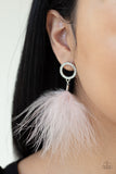 Paparazzi Earrings - BOA Down - Pink