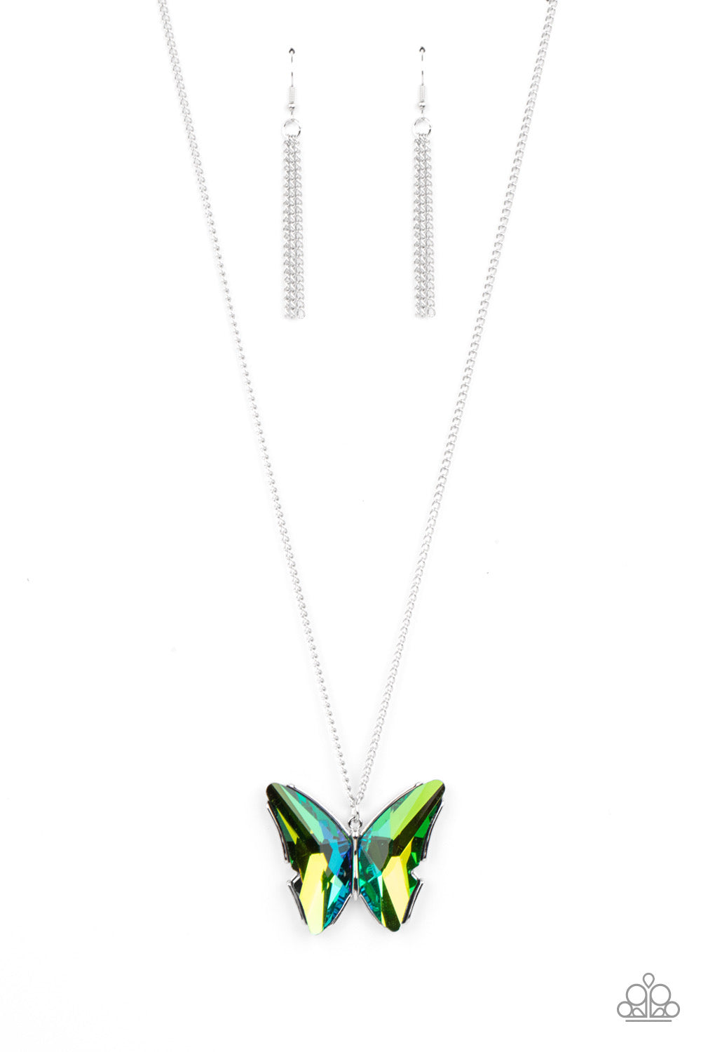 Paparazzi Necklace - The Social Butterfly Effect - Green