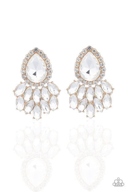 Paparazzi Earrings - A Breath of Fresh HEIR - Gold