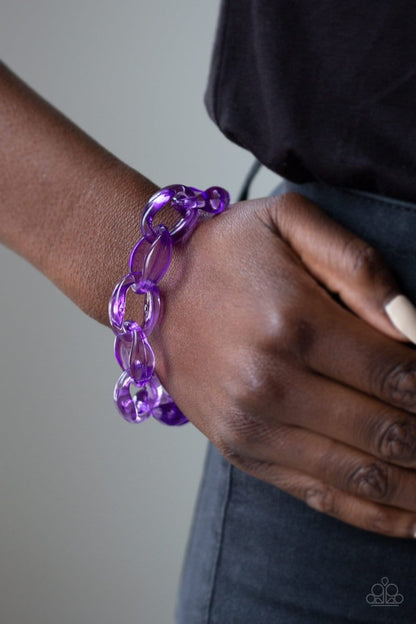 Paparazzi Bracelet - Ice Ice Baby - Purple