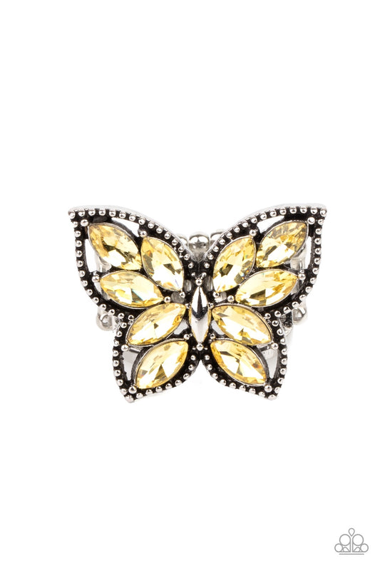 Paparazzi Ring - Fluttering Fashionista - Yellow