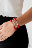 Paparazzi Bracelet  - New Adventures - Red