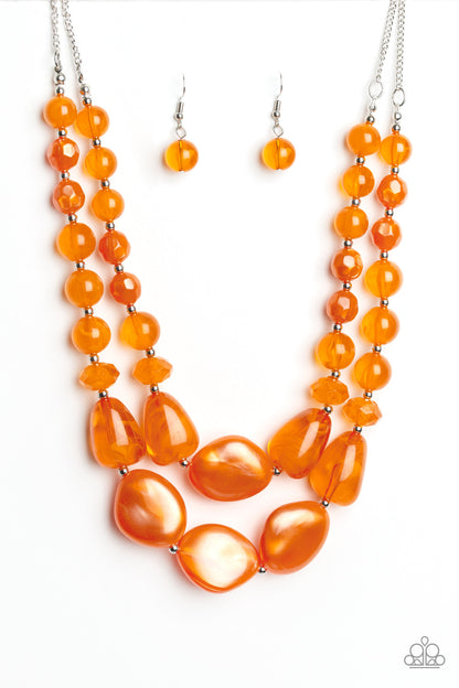 Paparazzi Necklace - Beach Glam - Orange