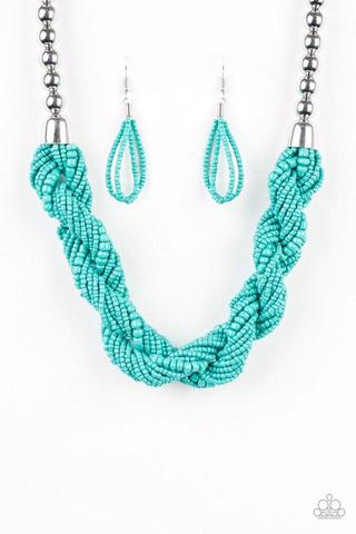 Paparazzi Necklace - Savannah Surfin - Blue