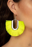 Paparazzi Earrings - Tassel Tropicana - Yellow